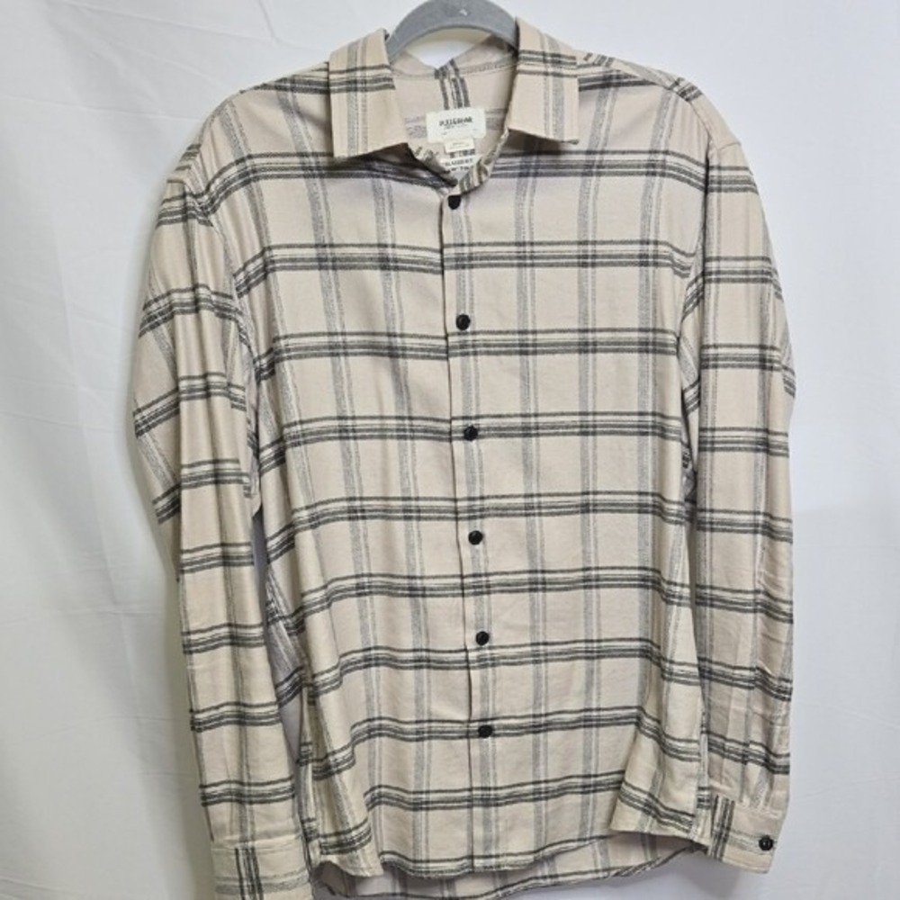Pull & Bear Urban Theory Relaxed Fit Button Down Shirt Casual Grunge Plaid Small